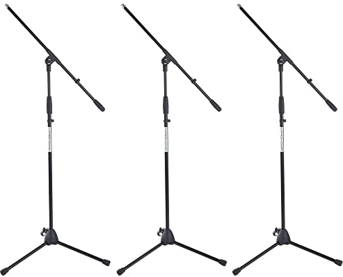 Pronomic MS-116 Stand Avec Perche de Microphone. Lot de 3