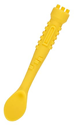 Naforye Baby-Löffel aus Silikon, geeignet ab 4 Monaten, gelb, 200 g