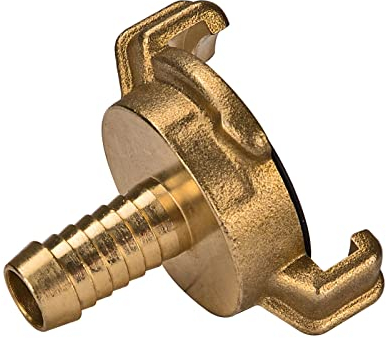 Stabilo-Sanitaer Messing Schlauchstück, geeignet für 1/2 Zoll Gartenschlauch, komfortabler Schlauchanschluss, mit Schlauchtülle und GK-Kupplung