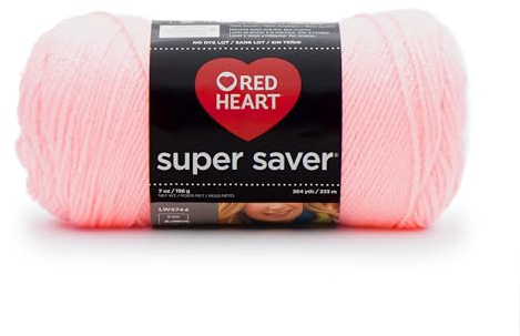 Red Heart Super Saver Yarn-Petal Pink, Acrylic, 11.67 x 27.4 x 11.67 cm (E300.0373)