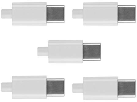 JSER 5set DIY 24pin USB 3.1 Type C USB-C Male Plug Connector SMT type with 3.5mm SR and Housing Cover JSER