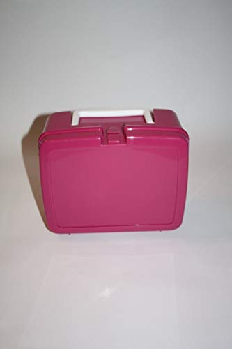 Cerise Pink Lunchbox with White Handle