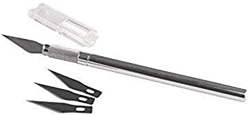 Rayher taglierino a precisione-bricolage, Cart.Blister 1 pz + 3 Lame Ricambio, Assortito