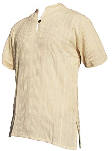 PANASIAM Shirt Ben, beige, M, Shortsleeve