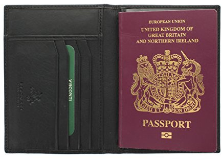 VISCONTI Porta passaporto di pelle collezione POLO Blocco RFID 2201 Nero