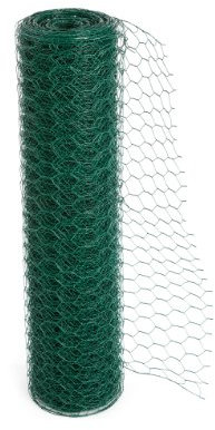 Easipet PVC Coated Green Chicken Wire Fencing, 50m Length x 1200mm Width, 50mm Mesh