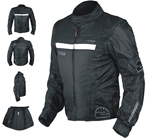 A-pro Blouson Oxford Nylon Homme Textile CE Protections Thermique Moto Noir XL