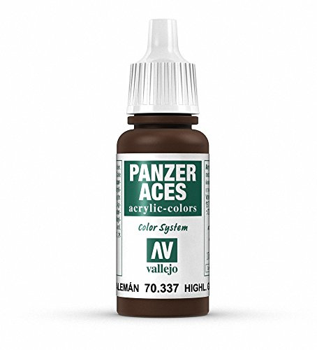 Vallejo Panzer Aces 17 ml Acrylic Paint - Highlight German Black
