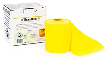 THERABAND Latexfreies Übungsband 22,85 m Gelb | Leicht, OneSize