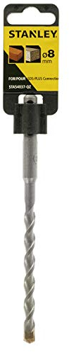 Stanley SDS-plus Hammerbohrer (8 mm Bohrerdurchmesser, 160 mm Gesamtlänge, 100 mm Spirallänge, geeignet für Beton, Granit, Mauerwerk, Klinker, etc.) STA54037