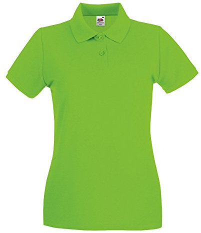 Fruit of the Loom Women's Polo Shirt Short-Sleeve, Womens Men, lime
