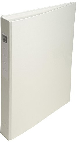 Exacompta - Ref 51388E - PP-Covered Ring Binder - Suitable for Storing A4 Documents, 4 Rings, 40mm Spine, Holds Up To 400 Sheets, Sturdy Cardboard - White