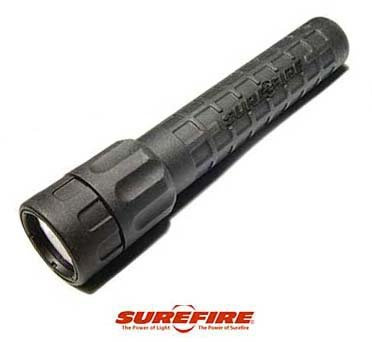 Surefire COMMANDER NITROLON Torcia ricaricabile in Nitrolon antiurto nero con impugnatura antiscivol