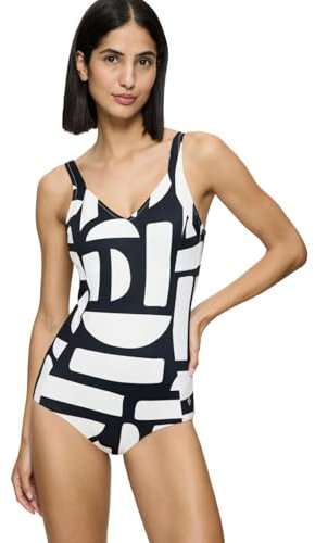 Triumph Summer Allure OW 01, One Piece Swimsuit Damen, Mehrfarbig (White - Dark Combination), 42