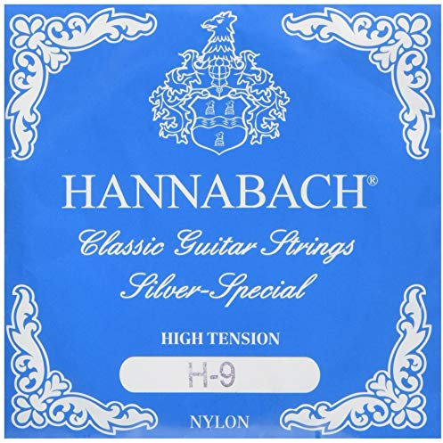 Hannabach Cuerdas para guitarra cl‡sica, Serie 815 Para guitarras de 8/10 cuerdas, High Tension Plateado espec 'Si9' cuerda suelta