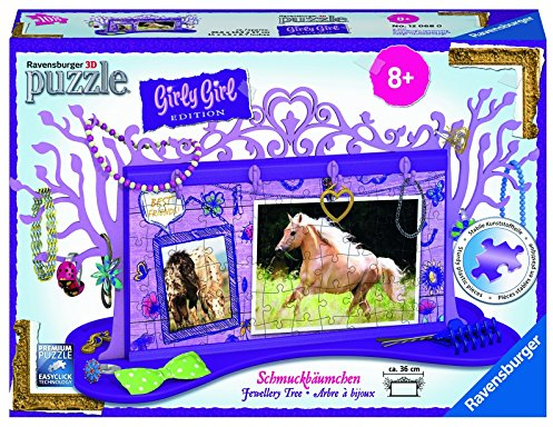 Ravensburger 12068 - Girly Girl Edition - Schmuckbäumchen Pferde - 3D Puzzle, 108-teilig