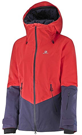 Salomon Damen QST Guard Jacke Infrared/Nightshade Grey, Small