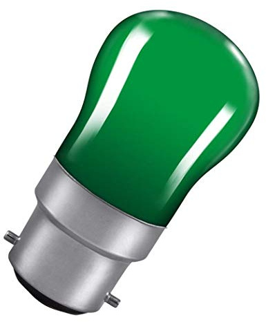 Crompton Lamps 15W Pygmy BC-B22d Dimmable Green 10lm BC Bayonet B22 Incandescent Traditional Outdoor Festoon Light Bulb