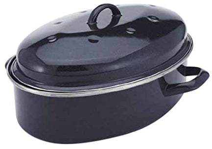 Judge Essentials Enamel, Oval Roaster, 5.2L, Enamel, Black
