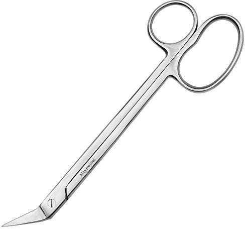 May - Nagelschere für Fußnägel - Fussnagelschere extra lang zum Nagel kuerzen - Länge: 19 cm - Schere mit Mikrozahnung - Edelstahl