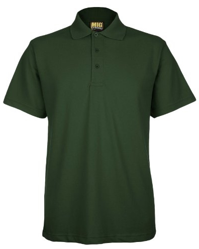 Mens Active Pique Polo T Shirts Sizes XS to 4XL in 8 Colours by MIG - Work Casual Sports Leisure (XL - Extra Large, Bottle Green)