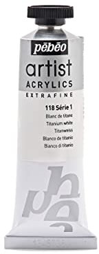 Pébéo 906118 Beaux-Arts Artiste Acrylique Extra Fine 1 Tube Blanc de Titane 37 ml