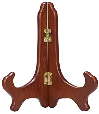 TRIPAR 23-1210 9.25 Inch Walnut Wood Plate Stand