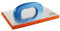 Alu-Reibebrett/Schwammgummibelag 300x220x18 mm, grobporig, orange