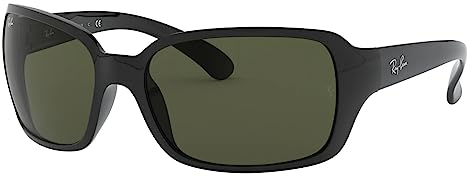 Ray-Ban RB4068 Black/Crystal Green G15 Sunglasses (RB4068-601-60-17-130)