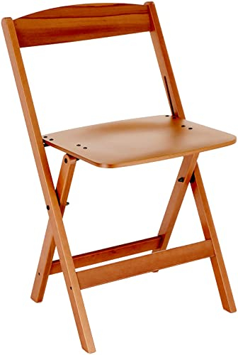 Foppapedretti Luna Sedia pieghevole, Dimensioni aperto: H 75 x D 50 x L 43 cm, 3.3 kg, Noce