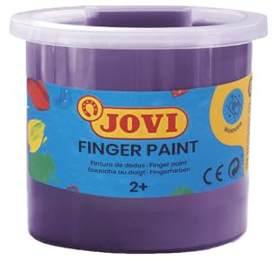 Jovi Case, 5 Bottles with Finger Paint, 125 ml, Purple (56023)