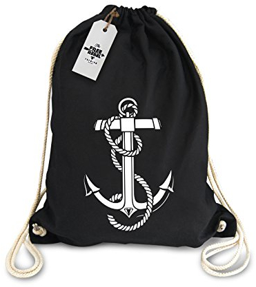 Turnbeutel Anker FREE REBEL Men Ladies Women URBAN Retro Unisex Anchor JUTETASCHE Beutel Rucksack