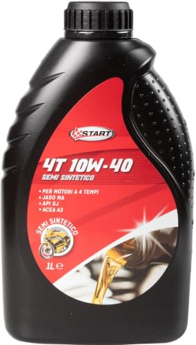 Lubrificante Semisintetico 10W40 per Moto a 4 Tempi 1L – Olio Alta Protezione per Motori 4T – Riduce Usura, Migliora la Lubrificazione e Garantisce Prestazioni Costanti su Strada e Fuoristrada
