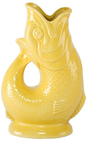 Cruche Gluggle, Céramique, jaune, Taille L