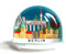 Schneekugel Berlin, das Klassische Berlin Souvenir, oval, ca. 7 x 6 cm