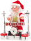 infactory Weihnachtsartikel: Singender Schlagzeuger-Weihnachtsmann mit LED-Lichtershow (Trommelnder Weihnachtsmann, Santa, Weihnachten)