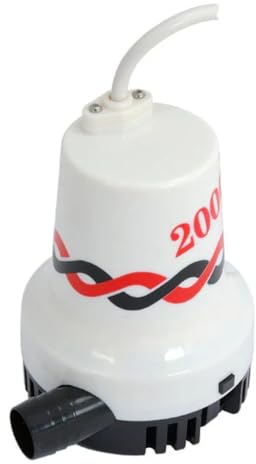 Neilsen CT1732 12V Water Pump 2000GPH Open Flow Bilge Pump 11A 28.5mm Outlet Positive Cord Seal