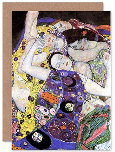Wee Blue Coo Gustav Klimt Das Mädchen Bunte Jugend Schönheit Gemälde Weihnachtskarte
