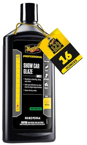 Meguiar's M0716 Mirror Glaze Show Car Glaze, Exceptional Polish Restores a Deep Wet Shine - 16 Oz Bottle