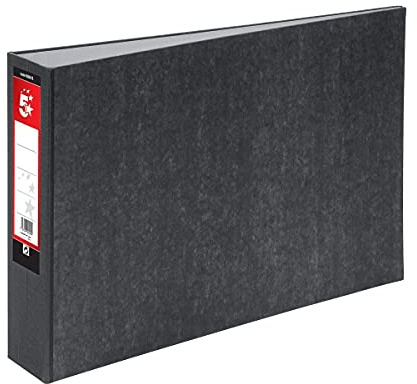 5 Star Mini Lever Arch File 70mm Spine Oblong Landscape A3 Cloudy Grey [Pack 2]