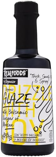 Realfoods by Organico | Balsamic Vinegar Glaze – Organic Glaze with Modena IGP, Rich & Decorative Finish, 150ml