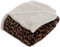 Lavish Home Sherpa-Fleece-Überwurfdecke, 127 x 152 cm, maschinenwaschbar, wendbar, Flauschige Decken für Couch, Stuhl oder Bett, Leopardenmuster