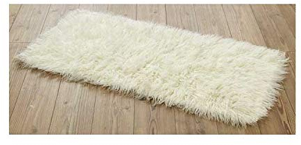 Rugs & Stuff Shaggy Flokati griechische Teppiche, elfenbeinfarben, 140 x 200 cm, 1500 g/m²