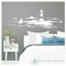 Grandora Skyline Küstenlandschaft Leuchtturm I weiß 90 x 30 cm I Bad Wohnzimmer Schlafzimmer Aufkleber Wandaufkleber Wandsticker Modern W974