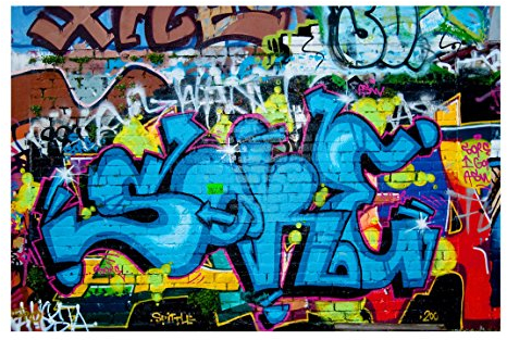 Vliestapete Colours of Graffiti, Größe: 255cm x 384cm
