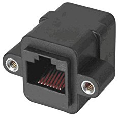 Lyndahl LKPA014 Netzwerkadapter für Frontplattenmontage RJ45 Buchse/Buchse (F/F) CAT 6aF, Adapter zur Plattenmontage für Netzwerkkabel