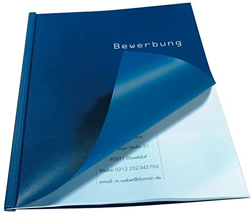 Durable 261407 Klemmschienenhülle Bewerbungs-Set Easy, beutel à 10 Stück, dunkelblau (2, blau)