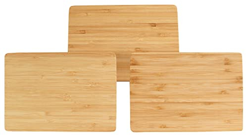 BambooMN Bulk Wholesale Premium Bamboo Cheese, Serving & Cutting Board - Small - 7.9 x 5.5 x 0.4 - 3 pcs