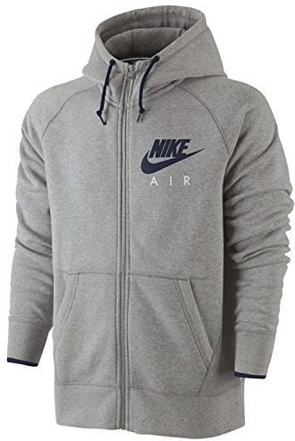 NIKE Herren AW77 Fleece Full Zip Hoody Kapuzenpullover, Dunkelgrau Heidekraut/Obsidian, L