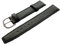 myledershop 20mm XL Kalb Leder Uhrenarmband Schwarz Silberschließe inkl Montageanleitung